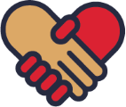 Icon: Hands holding to form heart